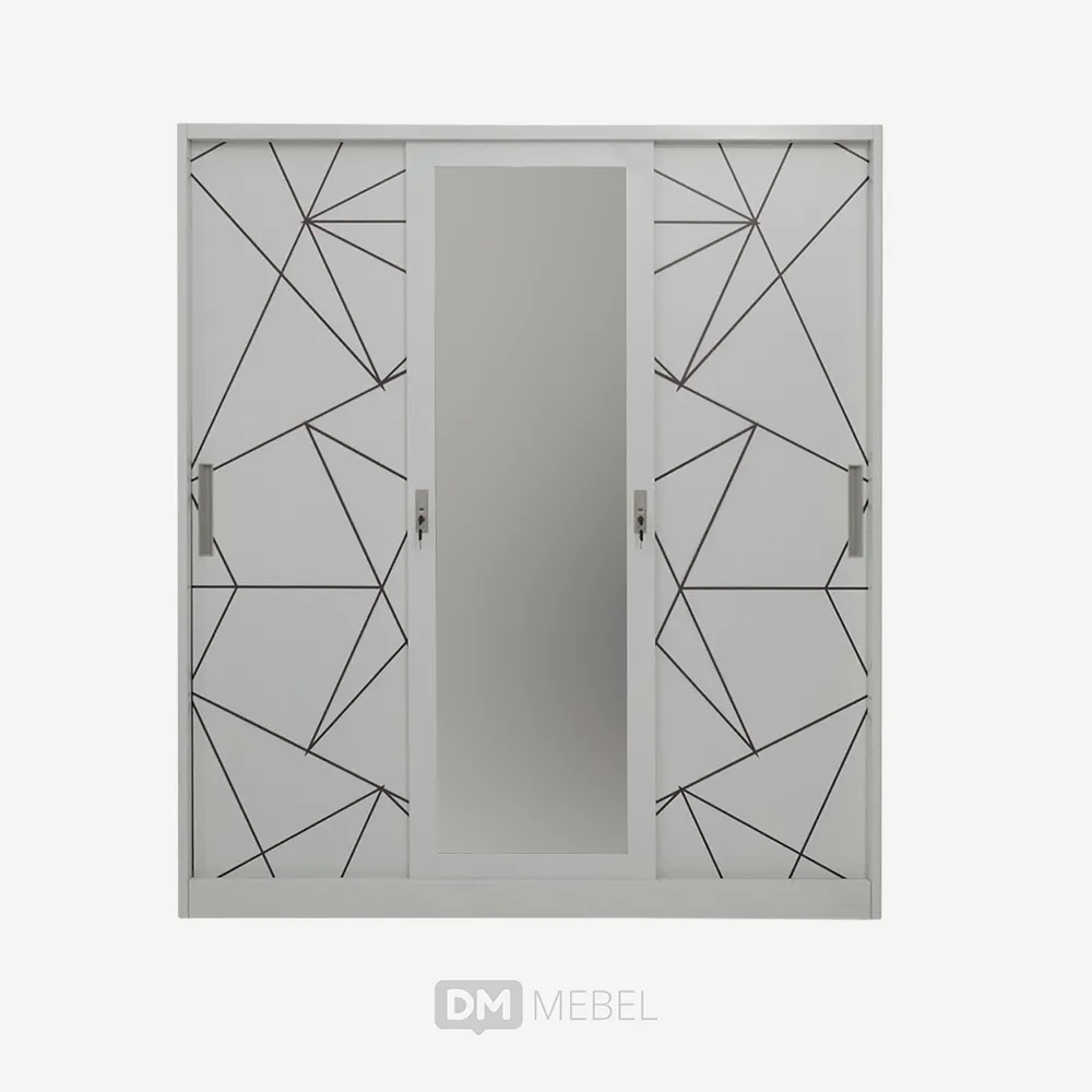 LEMARI BESI PAKAIAN PINTU 3 SLIDING 160 LB 3302C BUFALO _web satuan_ (3)