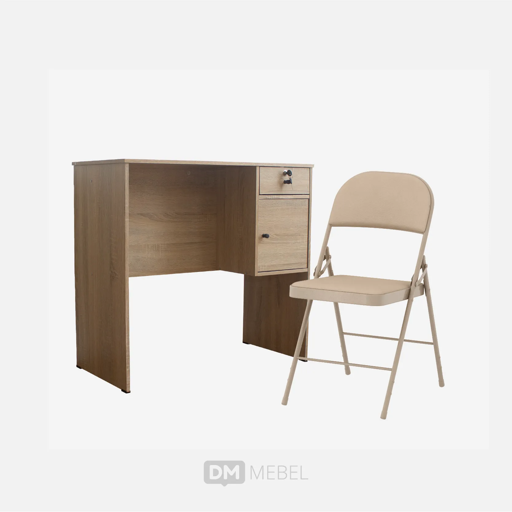 MEJA KANTOR MT FESA DESK+DM MEBEL KURSI LIPAT SOLO AVA CH45 _WEB BUNDLING