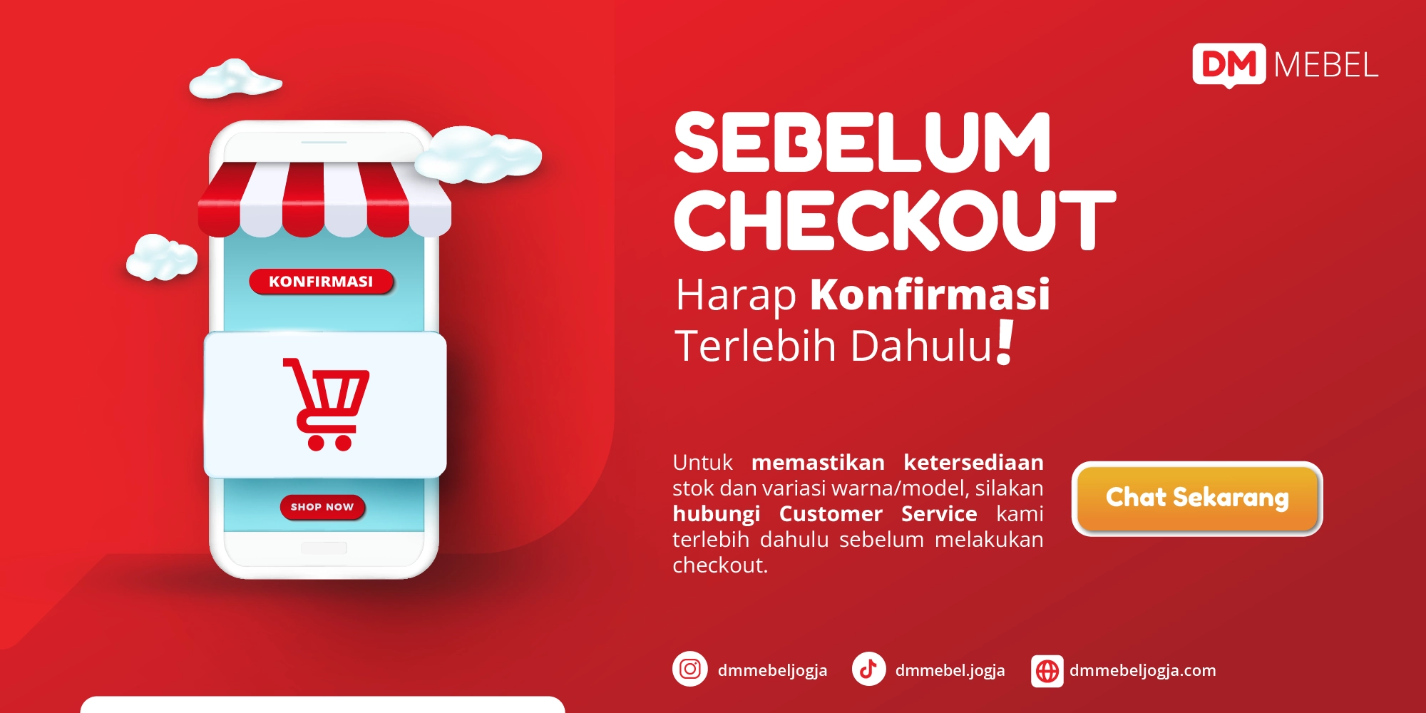 5 Banner Informasi Stok DM Mebel